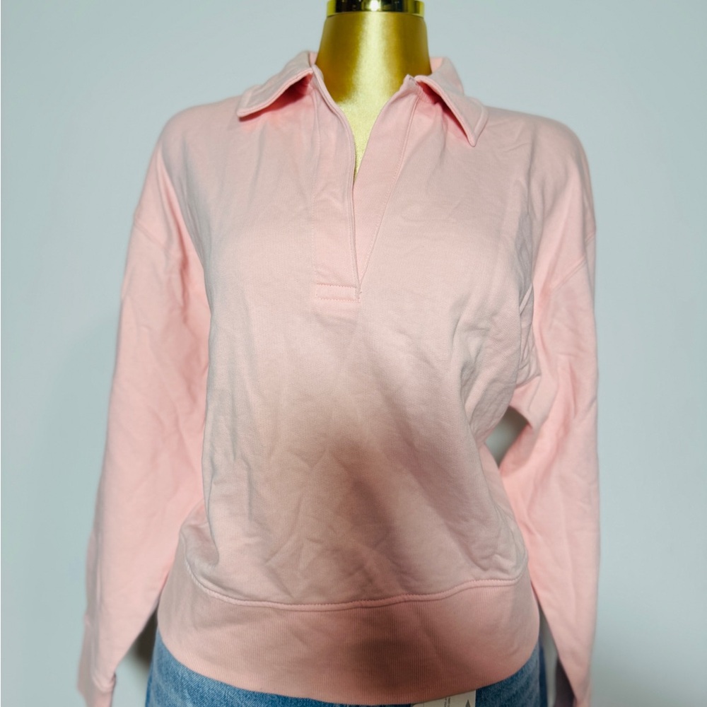 Zara Pink Relaxed V-Neck Sweater